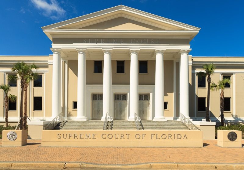 State Supreme Court building in Tallahassee, Florida.