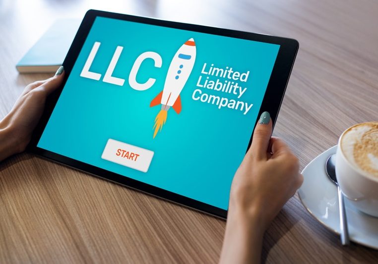 LLC Limited Liability Company. Business strategy and technology concept