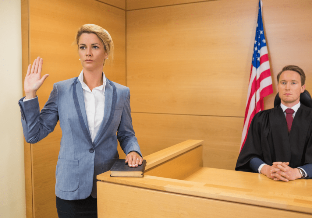 women being deposed law firm court room Frazer Firm Business Law Tampa