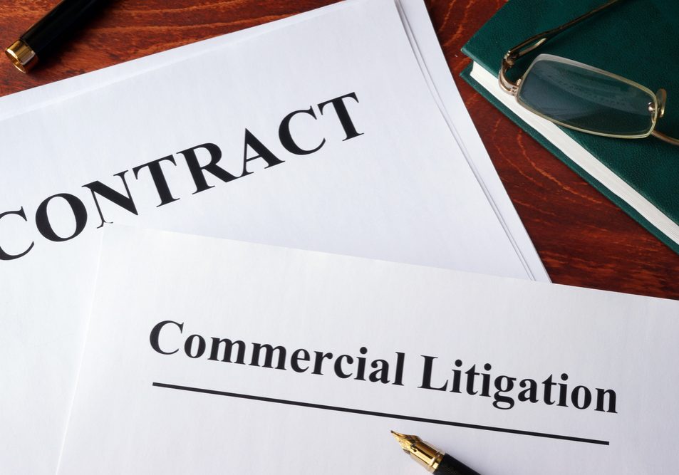 Commercial,Litigation,Form,And,Contract,On,A,Table.